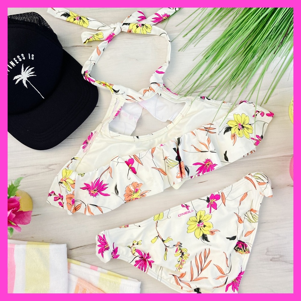 OβNeill πΈ Floral Ruffle Rio High Neck Bikini Set πποΈπ - Picture 5 of 6